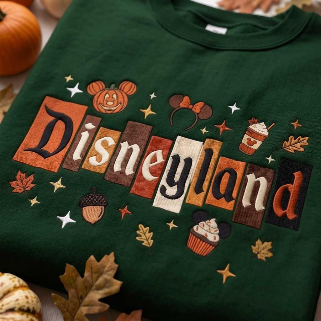 Embroidered Magic Castle Fall Sweatshirt, Fall Pumpkin Crewneck, Magical Land, Halloween Gift