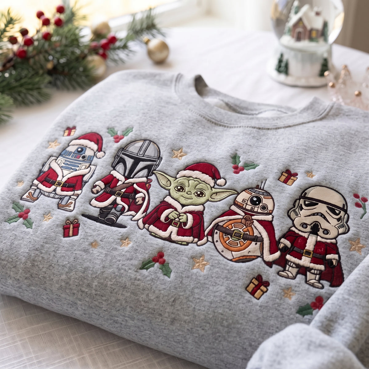 Galaxy Wars Embroidered Holiday Sweatshirt