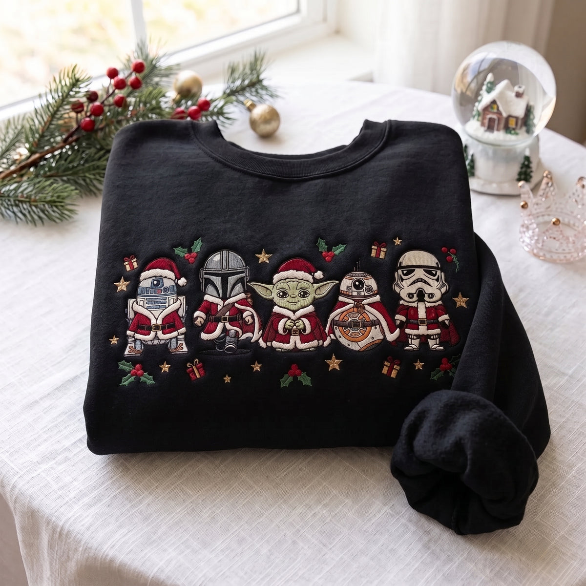 Galaxy Wars Embroidered Holiday Sweatshirt