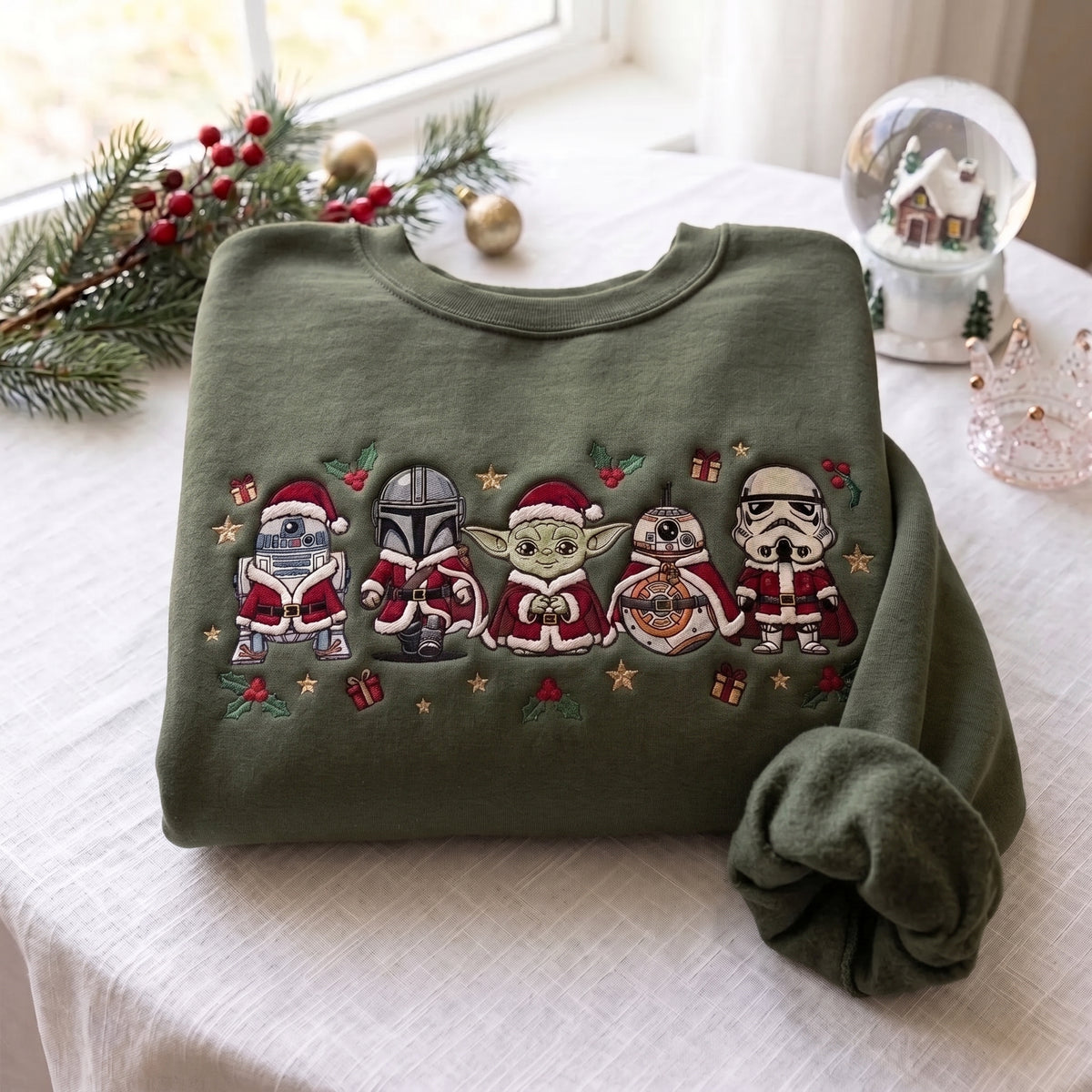 Galaxy Wars Embroidered Holiday Sweatshirt