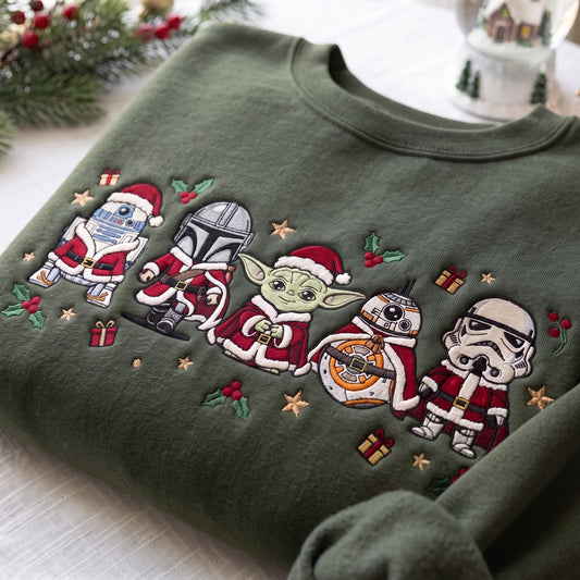 Galaxy Wars Embroidered Holiday Sweatshirt