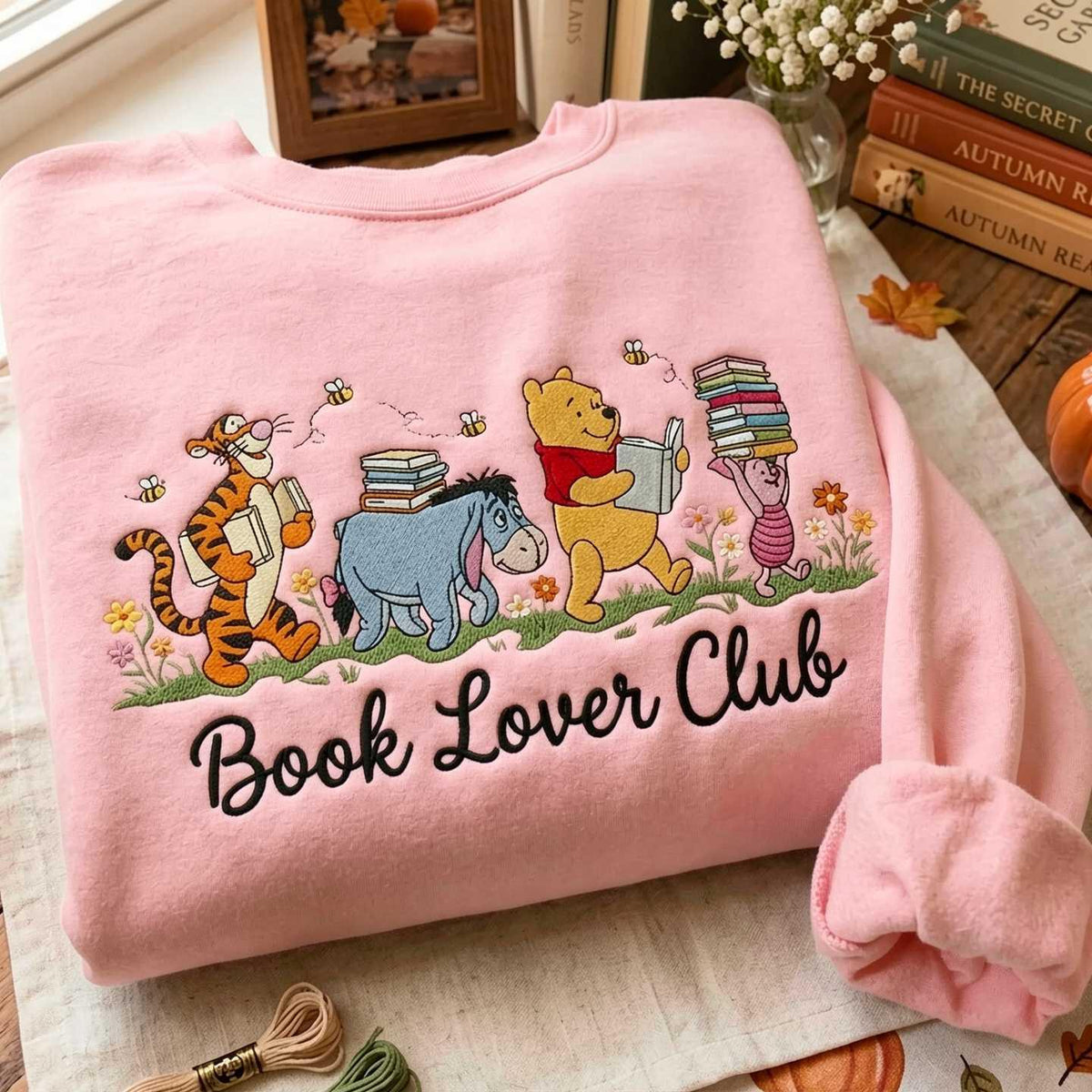 Book Lovers Club Embroidered Sweatshirt