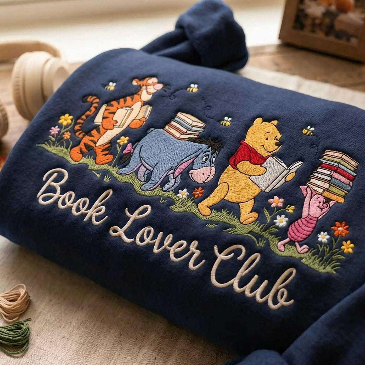 Book Lovers Club Embroidered Sweatshirt