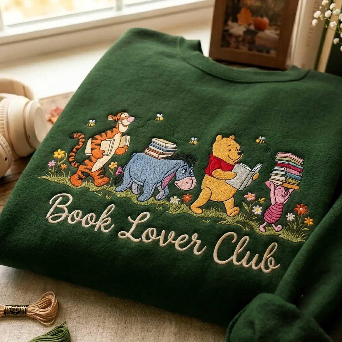 Book Lovers Club Embroidered Sweatshirt