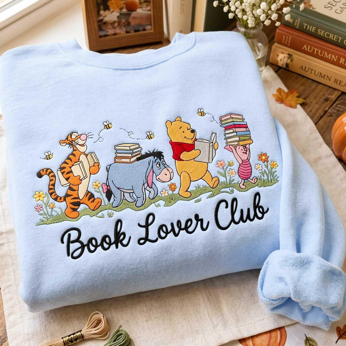 Book Lovers Club Embroidered Sweatshirt